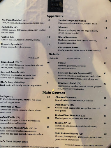Menu Academy Street Bistro - 29