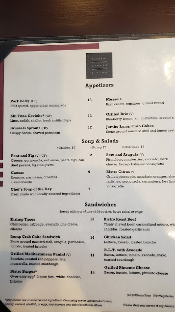 Menu Academy Street Bistro - 25
