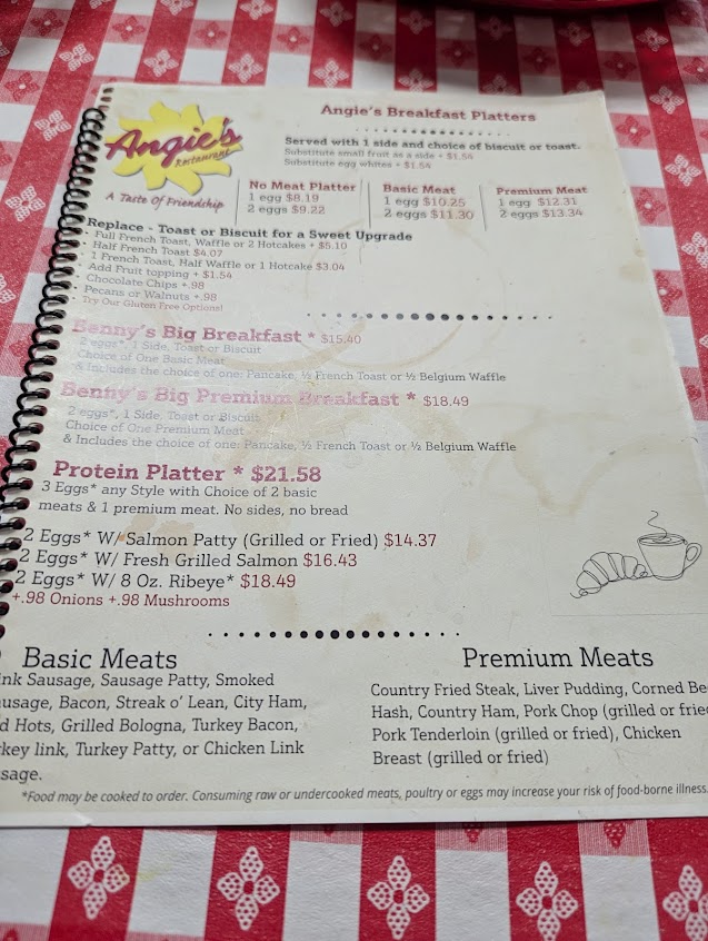 Menu Angie's Restaurant - 22
