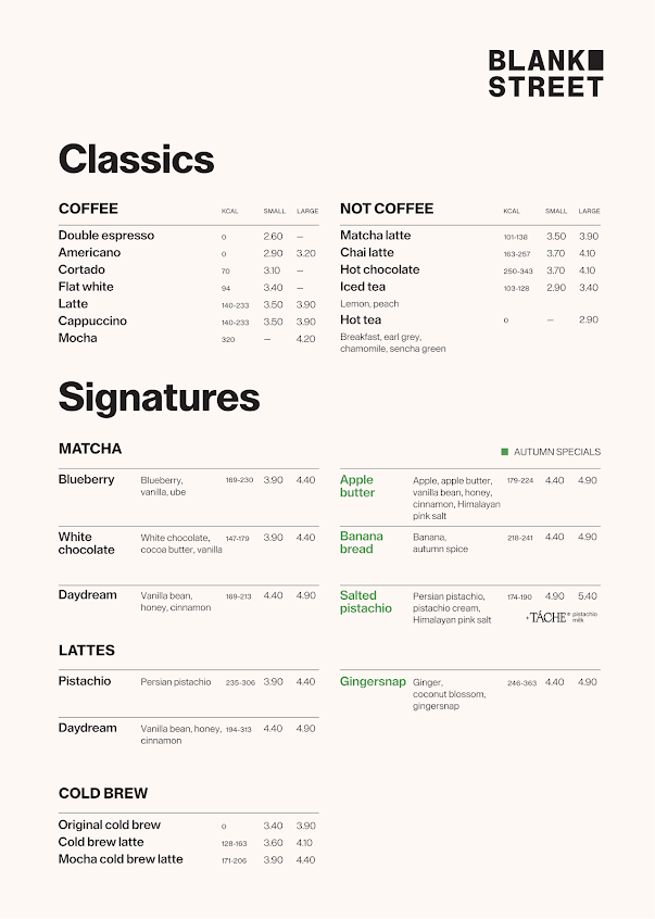 Menu Blank Street Coffee - 20