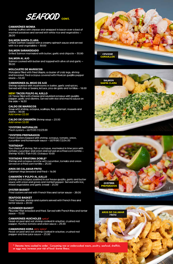 Menu Carajillo's Mexican Kitchen - 28
