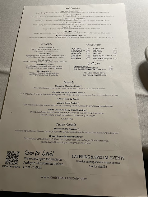 Menu Chef's Palette Restaurant - 21