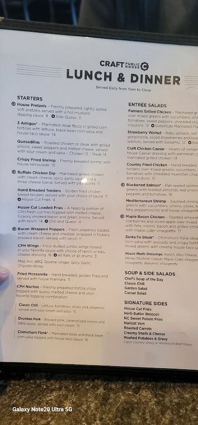 Menu Craft Public House - 25