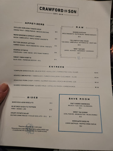 Menu Crawford And Son - 26