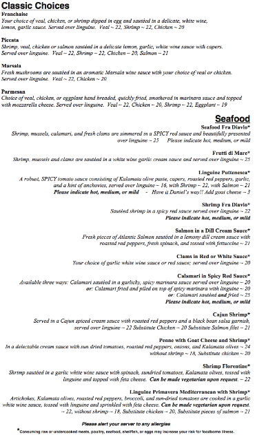 Menu Daniel's Restaurant & Catering - 21