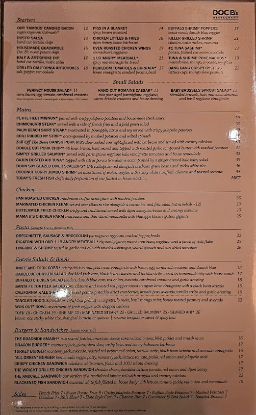 Menu Doc B's Restaurant - 21