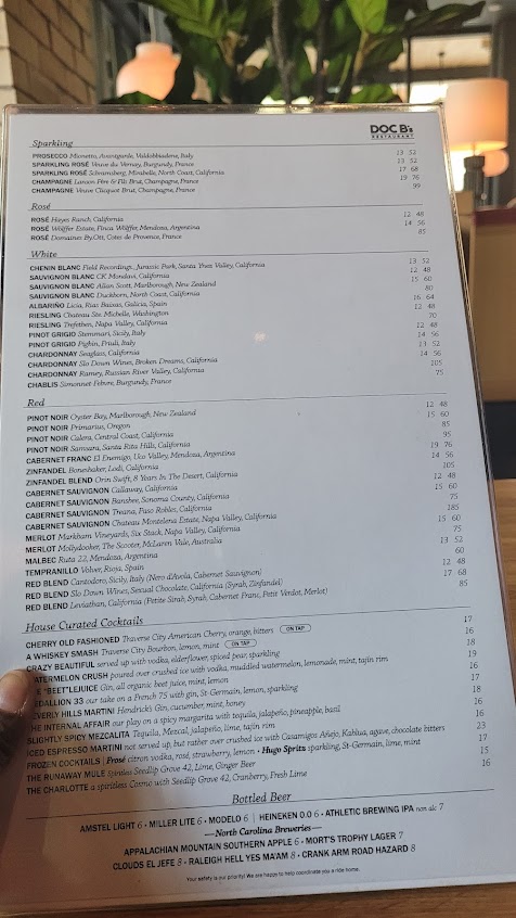 Menu Doc B's Restaurant - 27