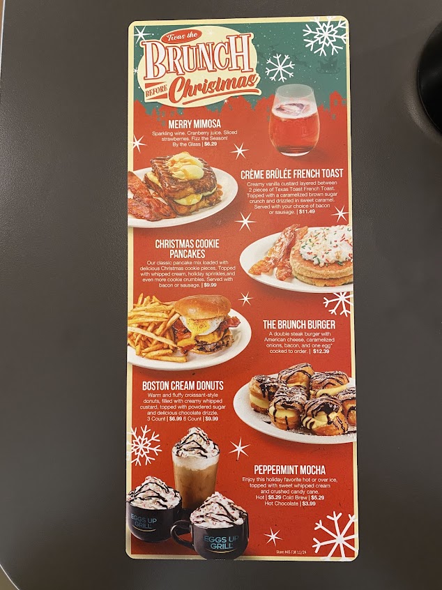 Menu Eggs Up Grill - 25