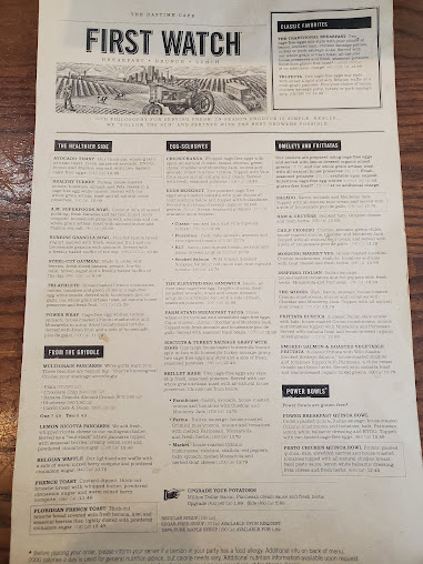 Menu First Watch - 24