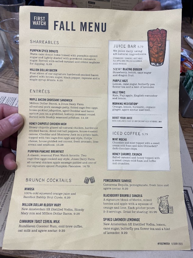Menu First Watch - 27