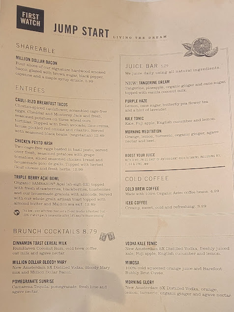 Menu First Watch - 25