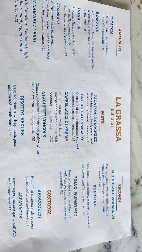 Menu La Grassa Pastificio - 28