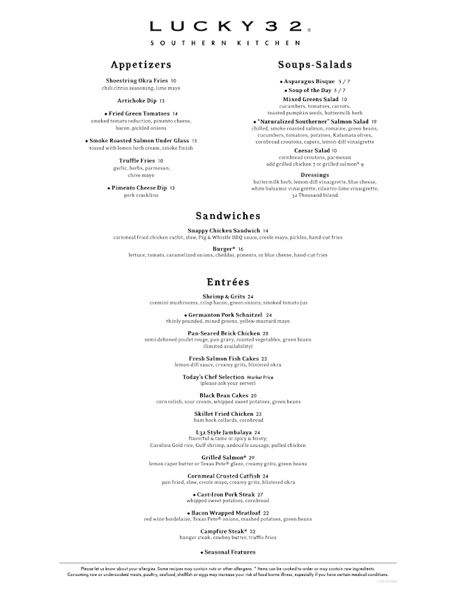 Menu Lucky 32 Southern Kitchen - 21