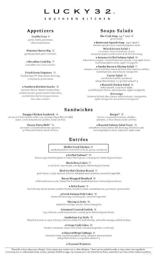 Menu Lucky 32 Southern Kitchen - 26
