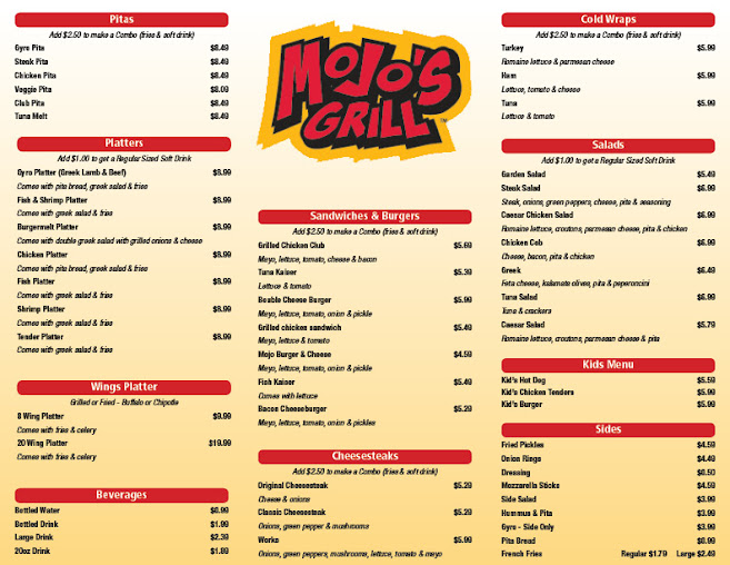 Menu Mojo's Grill - 25