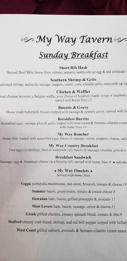Menu My Way Tavern - 26