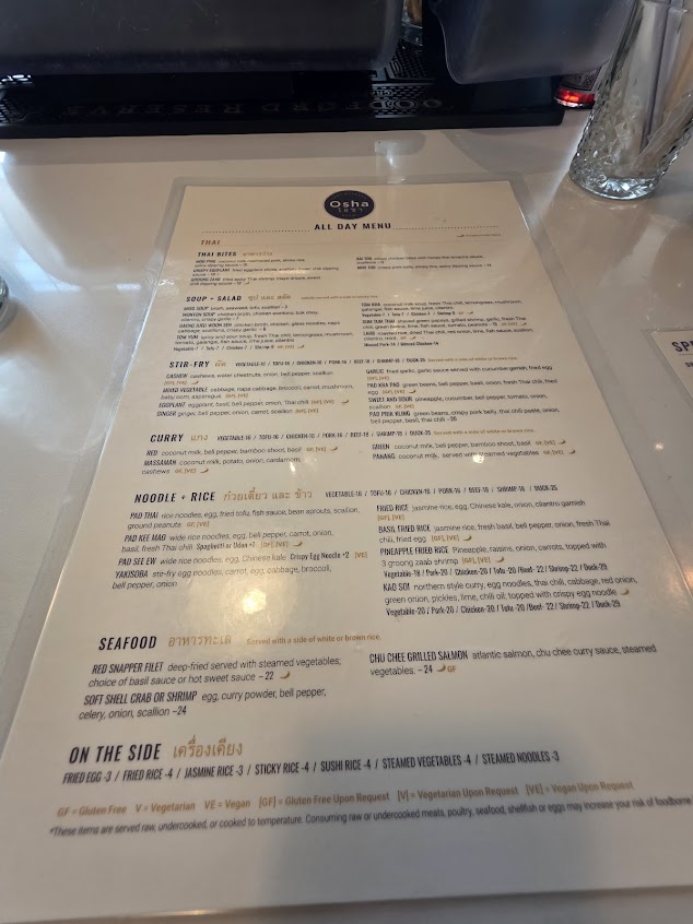 Menu Osha Thai Kitchen And Sushi - 23