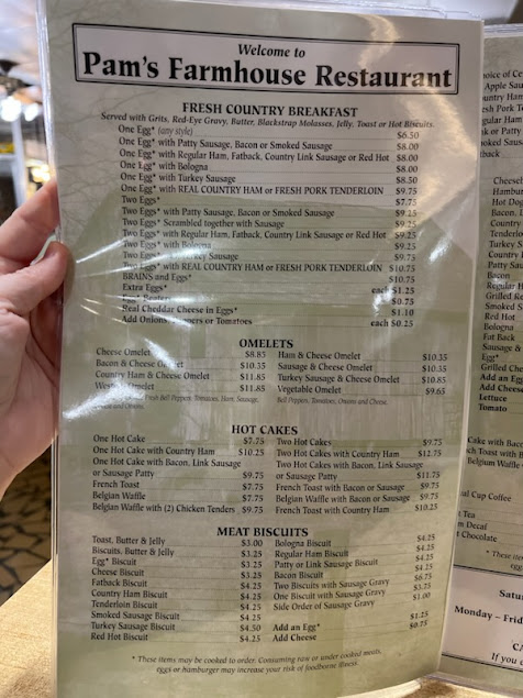 Menu Pam's Farmhouse Restaurant - 29
