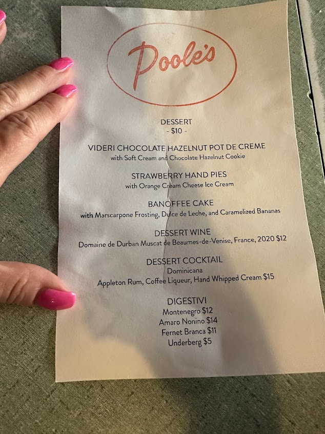 Menu Poole's - 28