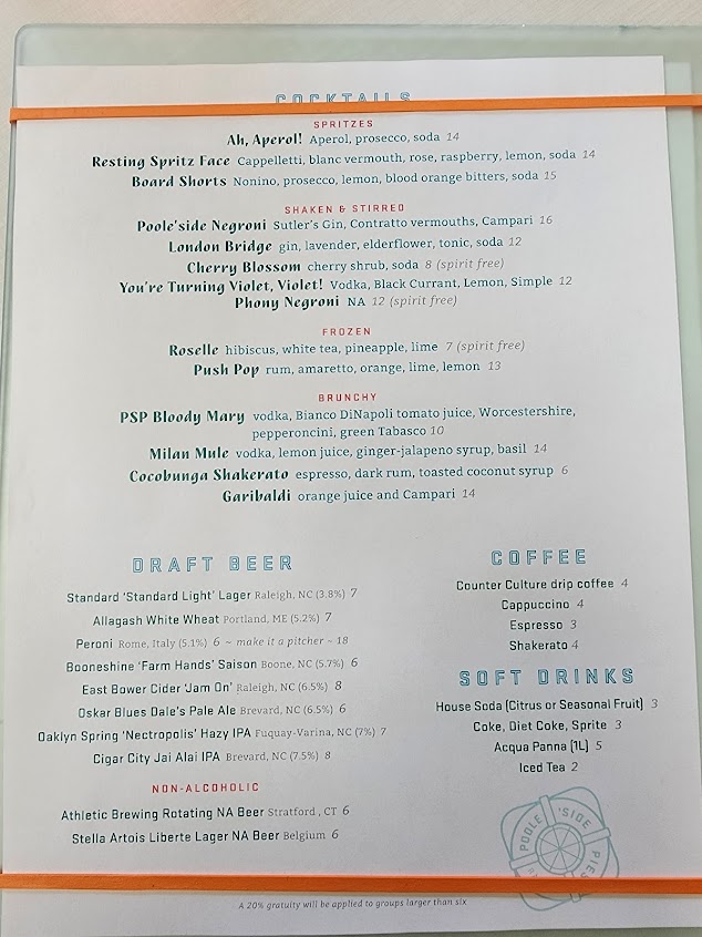 Menu Poole's - 23