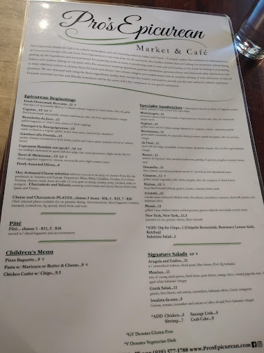 Menu Pro's Epicurean Ristorante - 28