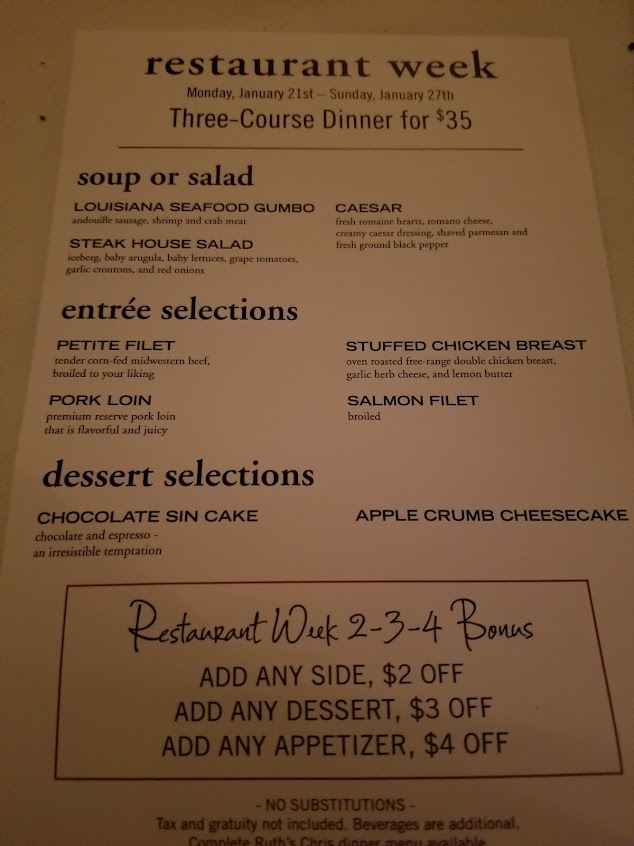 Menu Ruth's Chris Steak House - 22