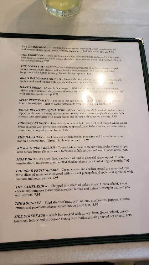 Menu Side Street Restaurant - 21