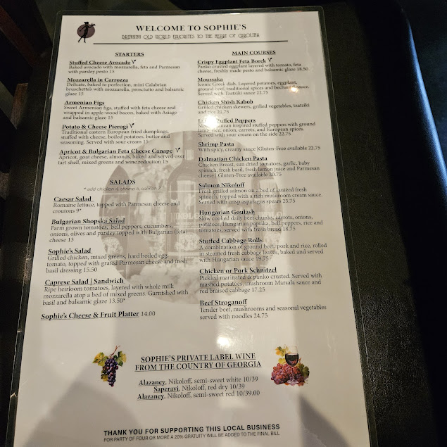 Menu Sophie's Grill And Bar - 20