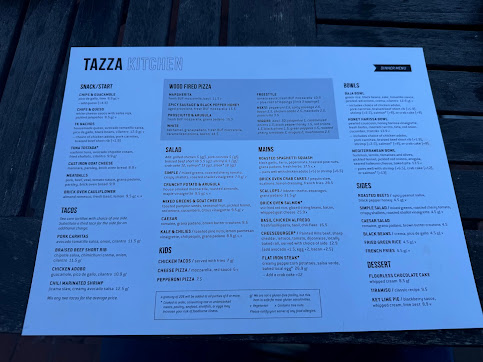 Menu Tazza Kitchen Stone Creek Village - 23