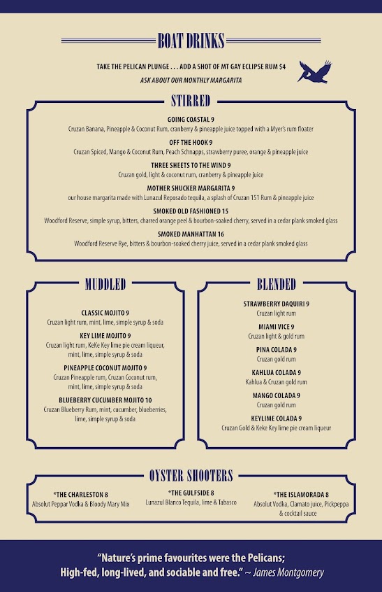 Menu The Blind Pelican Seafood House - 22