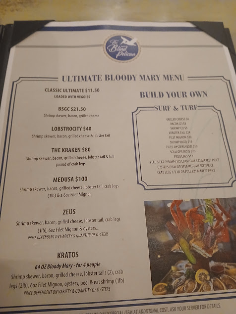 Menu The Blind Pelican Seafood House - 29