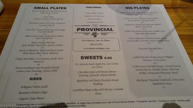 Menu The Provincial Restaurant - 29