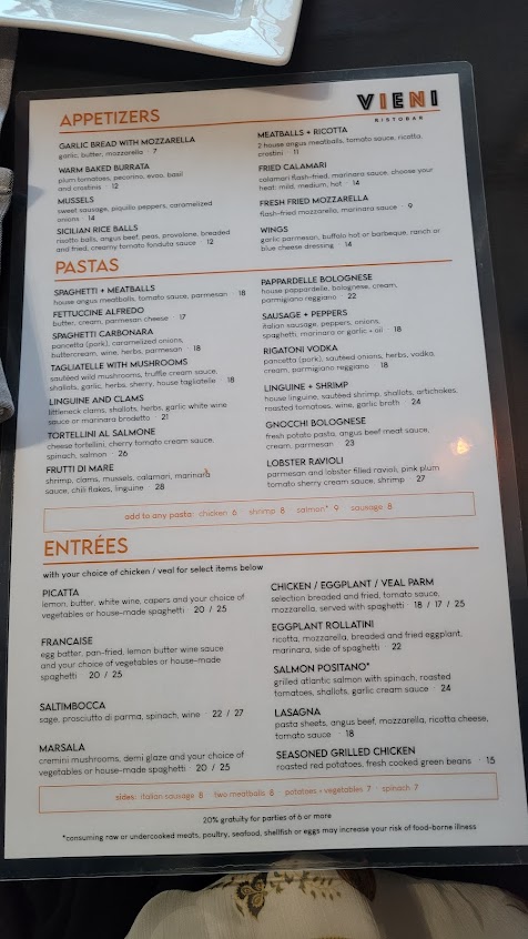 Menu Vieni Ristobar - 24